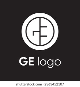 G and E logo design vector