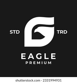 G eagle letter icon design illustration template
