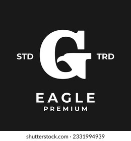 G eagle letter icon design illustration template