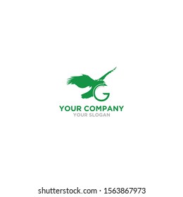 G Eagle Logo Design Vector