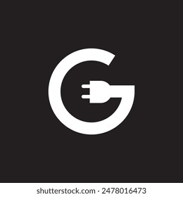 G electronic logo design illustration.
