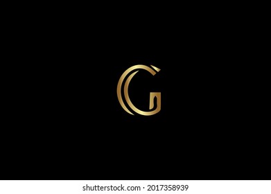 G elegant logo with initials for company -vector