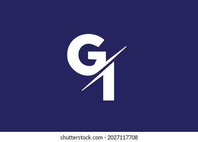 G I elegant logo with initials for company -vector