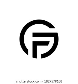 g f gf fg diseño inicial de logotipo vectorial idea gráfica creativa