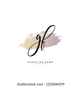 G F GF Initial logo template vector
