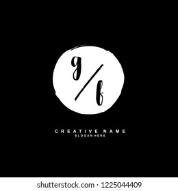 G F GF Initial logo template vector