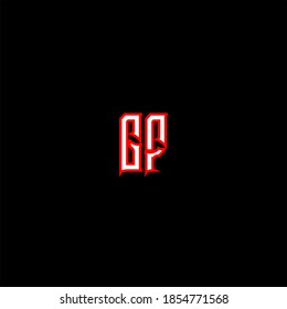 logotipo de letra G F diseño creativo sobre fondo de color negro, monograma gf