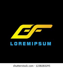 G and F letter logo with deep philosophy for technology or business startup company. G and F letter has mean innovation, technology, vision, and adventure