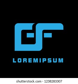 G and F letter logo with deep philosophy for technology or business startup company. G and F letter has mean innovation, technology, vision, and adventure
