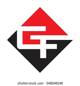 g and f logo vector.