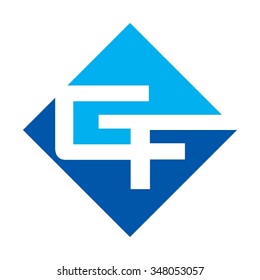g and f logo vector.