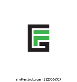 G and F - monogram, logotype. GF - Initials or logo. Design element or icon. FG.