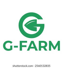 g farm flat minimalist logo design