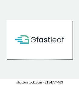 G FAST LEAF LOGO DESIGN VECT