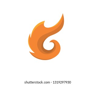 G Fire Logo Symbol Simple and Clean Design