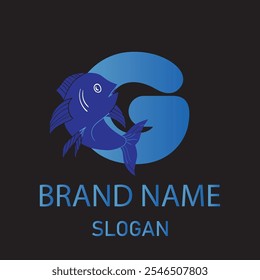 G FISH LETTER LOGO DESIGN