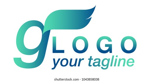 G flight logo design. EPS 10