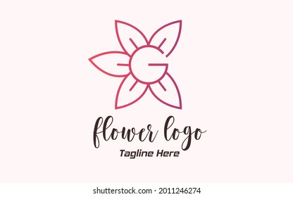 G Flower logo design concept