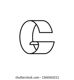 G Font logo. Modern design vector font for title, header, lettering. Corporate Vector abc technology typeface. 