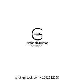 G Fork Logo Design Vector