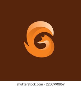 G Fox Logo Design. Fox Vector Illustration. Fox Icon