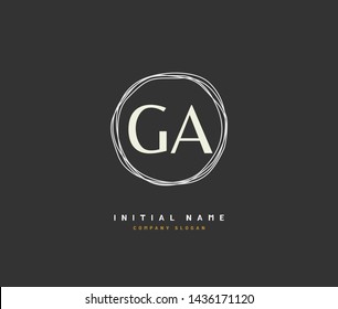 G Ga Beauty Vector Initial Logo Stock Vector (Royalty Free) 1436171120 ...