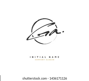 G A GA Beauty vector initial logo, handwriting logo of initial signature, wedding, fashion, jewerly, boutique, floral and botanical with creative template for any company or business.