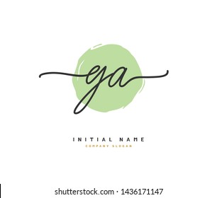 G A GA Beauty vector initial logo, handwriting logo of initial signature, wedding, fashion, jewerly, boutique, floral and botanical with creative template for any company or business.