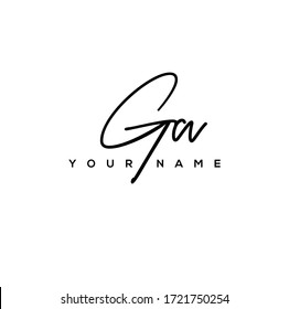  G A GA Initial letter handwriting and signature logo.	