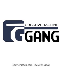 G GANG Vector de logotipo de texto simple, para su diseño sencillo.