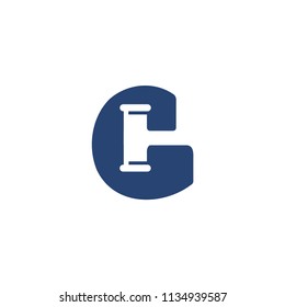 G and gavel logo design