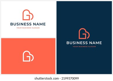 G or GB Logo With Heart Shape