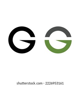 g gc og go 1 letter logo