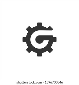 G Gear Logo Vector Template Download Stock Vector (Royalty Free) 1596730846