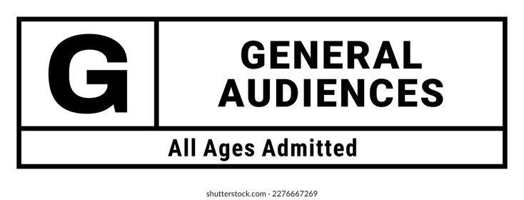 G General Audiences Movie Film Rating Sign Vector Illustration