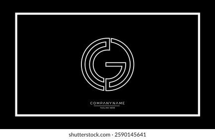 G, GG Alphabet letters logo monogram vector icon