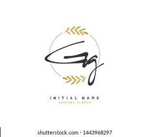G GG Beauty vector initial logo, handwriting logo of initial signature 