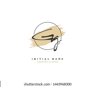 G GG Beauty vector initial logo, handwriting logo of initial signature 
