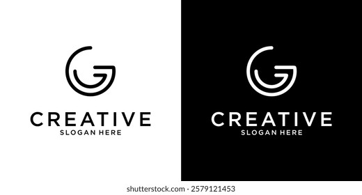 G or GG initial letter logo design concept