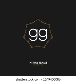 G G GG Initial logo letter with minimalist concept. Vector with scandinavian style logo.
