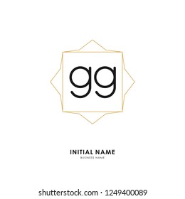 G G GG Initial logo letter with minimalist concept. Vector with scandinavian style logo.