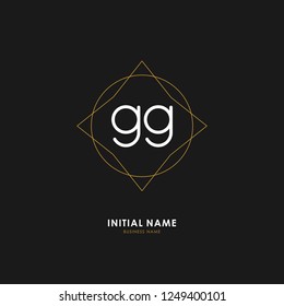 G G GG Initial logo letter with minimalist concept. Vector with scandinavian style logo.