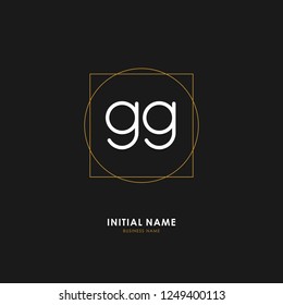 G G GG Initial logo letter with minimalist concept. Vector with scandinavian style logo.