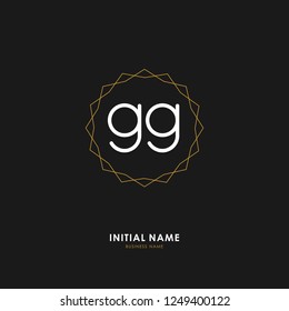 G G GG Initial logo letter with minimalist concept. Vector with scandinavian style logo.