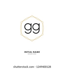 G G GG Initial logo letter with minimalist concept. Vector with scandinavian style logo.