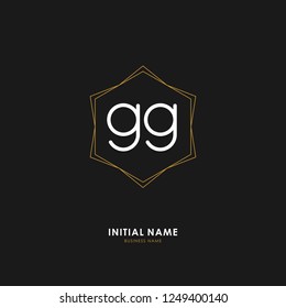G G GG Initial logo letter with minimalist concept. Vector with scandinavian style logo.