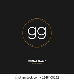 G G GG Initial logo letter with minimalist concept. Vector with scandinavian style logo.
