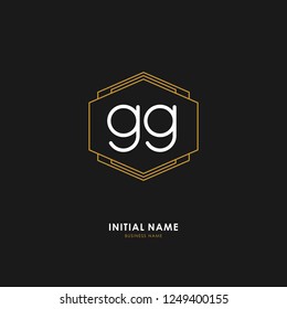 G G GG Initial logo letter with minimalist concept. Vector with scandinavian style logo.