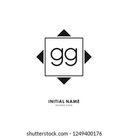 G G GG Initial logo letter with minimalist concept. Vector with scandinavian style logo.