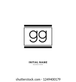 G G GG Initial logo letter with minimalist concept. Vector with scandinavian style logo.